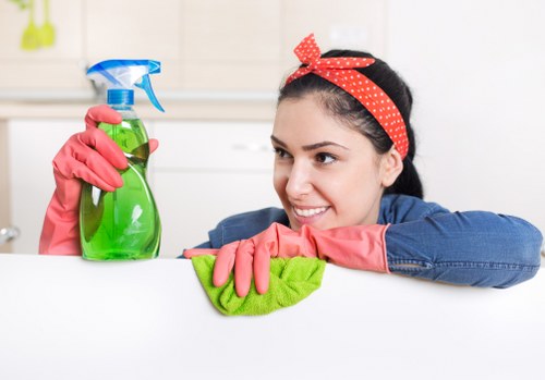 Technician treating stains on a mattress in Catford
