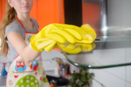 Local cleaning team preparing a Catford flat for new occupants